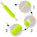 1Pcs Rolling Pin Non Stick with Wood Handle Pizza Fondant Pastry Dough Roller