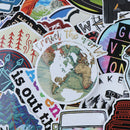 65Pcs Hiking Travel Stickers Adventure Outdoor Landscape Waterproof Pvc Dec JR
