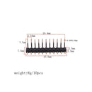 10x L Shape 11 Pin Single Row Pin Male Header Connector Strip 2.54mm Black