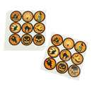 90pcs Halloween Paper Stickers Pumpkin Gift Bag Labels Candy Packaging Tags FT