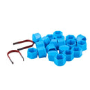 20pcs 17mm Car Wheel Trims Nut Plastic Blue Caps Bolts Cover Nuts Cap Tool