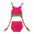 Sweet Owl Baby Girl photoshoot Knit Crochet Costume Beanie + Pants