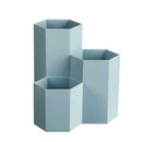 Nail Polish Cosmetics Box Pen Holder Makeup Brush Storage Case (Lake Blue) A