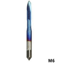 5Pcs M3/M4/M5/M6/M8 Hand Tap Set Blue Coating Hss Metric Straight Flute Thr