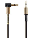 1m 3.5mm Jack Audio Cable Adapter Male To Male 90 Degree Right Pro U0H2 Ang F5W5