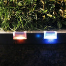 1x Solar Energy Auto Stair LED Light (Milky White Lampshade X4 Color Light) A