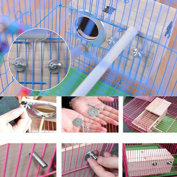 Solid Wooden Bird Feeder Budgerigar Parrot Breeding Box Bird Nest Cage Incu