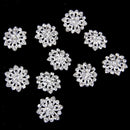 10Pcs Rhinestone Flower Sewing Buttons Wedding Party Decor DIY Craft 22mm