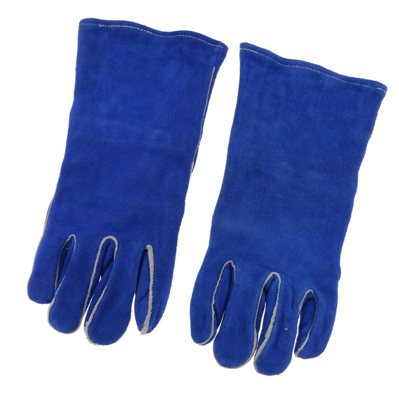 1 Pair of Soft Artificial Cowhide Argon Arc Welding Gloves Heat Resistant