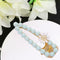 Korean Flower Beads Fringe Headwear Women Bang Duckbill Clip (Light Blue) A
