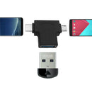 Multi-function USB OTG Adapter, 2 in 1 USB 3.1 Type C & Micro USB Male to USB