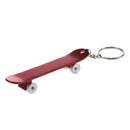Red Decorative Skateboard Shape Pendants Keyring Keychain L4G3