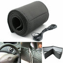 Soft Leather DIY Car Steering Wheel Cover Thread  Anti-slip Diameter 37-38cm