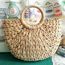 Women Bag Korean Foreign of Corn Skin The Semicircle Art Beach Bag Travel P