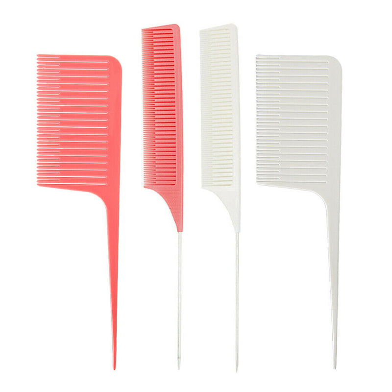 4Pcs Barber ABS Weaving Highlighting Foiling Hair Comb Styling Salon Tool