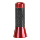 3.5cm Car Roof Antenna Carbon Fiber Screw Metal Stubby Mast Antenna (Red)