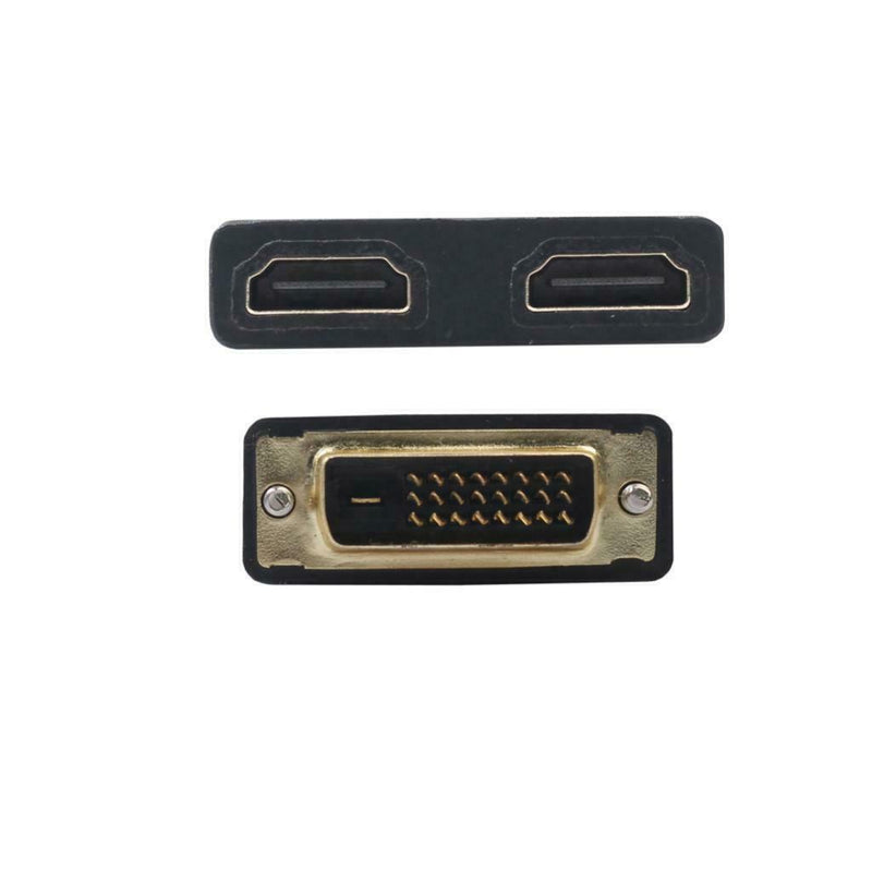 1080P DVI 24+1 Pin Male to Dual HDMI Female Splitter Cable for PC Monitor
