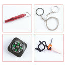 Portable 6 in 1 SOS Outdoor Emergency Survival Equipment Kit Gear Camping Tool