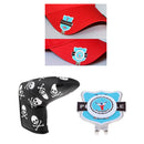 Golf Blade Putter Head Cover Protector Guard & Cap Visor Clip Ball Marker