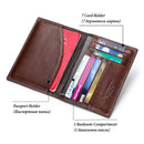 Leather Portable Travel Passport ID Card Cover Holder Case Protector Organizer