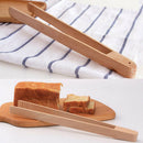 Wood Toast Tong Wooden Toaster Bagel Bacon Sugar Ice Tea Tongs Kitchen
