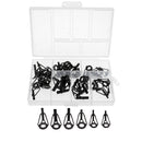 40Pcs Fishing Rod Guides Ring Repair Kit DIY Ceramic Ring Top Tips, 1.8-4.0#