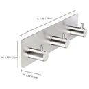 Self Adhesive Bathroom Wall Door Towel Stainless Steel Hanging Hook Silv HAM