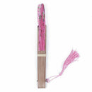 Lady Bamboo Ribs Foldable Summer Tool Hand Fan Decoration Pink D6K3