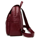 Anti-Theft Backpack Female Fashion Casual Outdoor Waterproof Soft Leather O