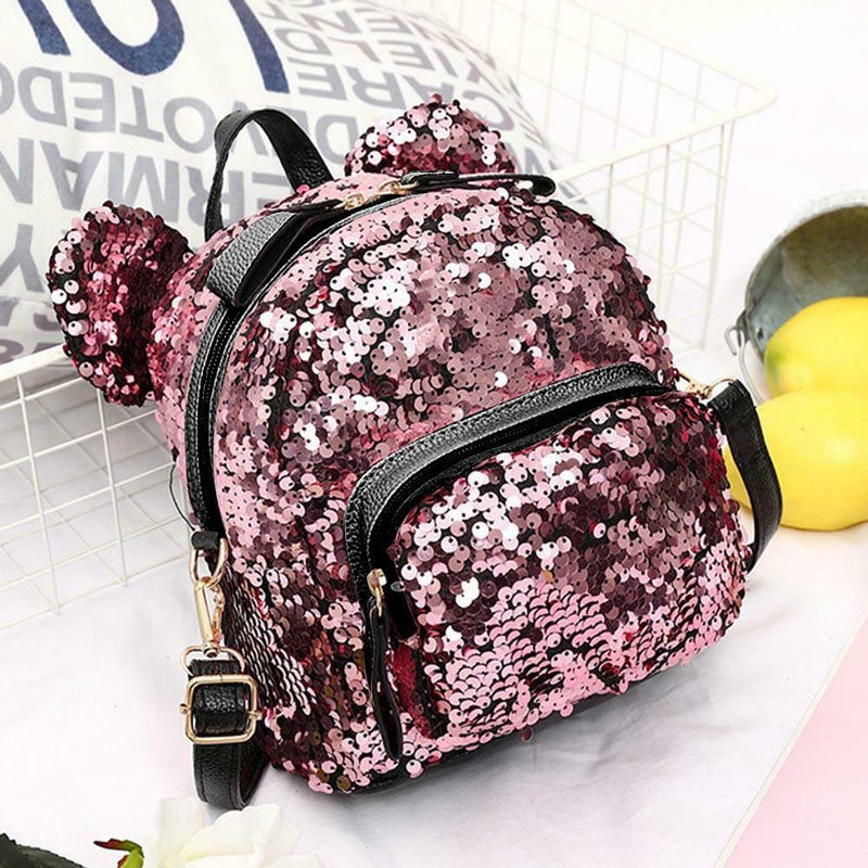 Shining Women Sequins Backpacks Teenage Girls Party Mini School Shoulder Bags
