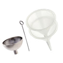3pcs Small Metal & Plastic Funnels for Filling Mini Bottles or Containers