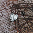 White Love Heart Brooch Cross Pins Alloy Badge Backpack Jacket Decor Gift A
