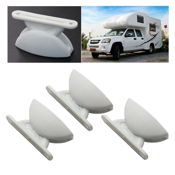 3x RV Camper Baggage Door Catch Compartment Door Latch Holder Nylon White