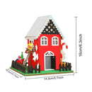 Christmas Ornamental Wooden Christmas House LED Light Strip Xmas Decoration