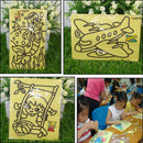 2Pcs Colorful Sand Painting Picture Kid Children Education Intelligence DIY LJ