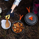 Hewolf Outdoor Cookware Set Cookware Set 1-2 Portable Cookware Outdoor Camp L5M4