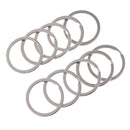 Metal - 30mm Flat Split Rings - Circular Keychain - Pack of 10 - Home Use