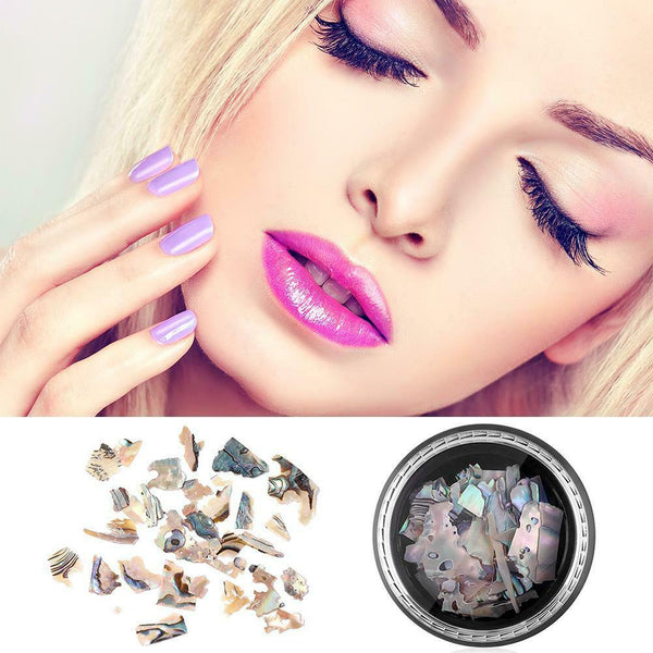 1 Box Natural Shell Piece Multicolor Fragments Nail Patch Nail Art (3)