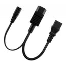 IEC320-C14 TO C13+C7 Power Adapter Cord Male to Female 3-pin UPS Server