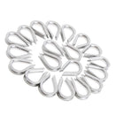20 Pcs Stainless Steel Wire Cable Rope Thimbles for 2mm Cable Marine Boat