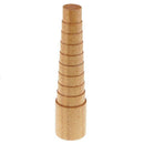 3 Pieces/Set Wood Step Bracelets Mandrel Sizer + Metal Ring Sizers + Hammer