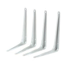 4pcs Wall Furniture Shelf Brackets Braces Iron White 15x20cm