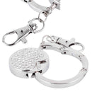 Foldable Rhinestone Bag Fold Hook Handbag Purse Table Metal Hanger Holder Gift