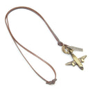 Retro Long Men And Women Sweater Chain Childlike Bronze Passenger Aircraft  T5Z8