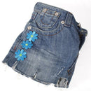 10 x Blue Embroidered Floral Neckline Collar Trim Clothes Sewing Applique