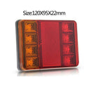 2pcs Waterproof 8 LED Trailer Light Rear Tail Lamp 12V DC Car Truck Boat Caravan