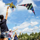 Triangle Black Kite +30m Kite Line Kids Outdoor Sports Kite Children's Gift
