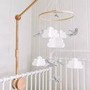 Baby Crib Mobile Birds & Clouds Felt Nursery Ceiling Decoration for Girls & R5Y8
