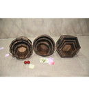 4pcs Rustic Whiskey Barrel Planter Wooden Pot Barrel Large Garden Patio Outdoor