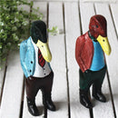 2 xHandcrafted Wooden Nautical duck human Ornament Home Office Desktop Decor